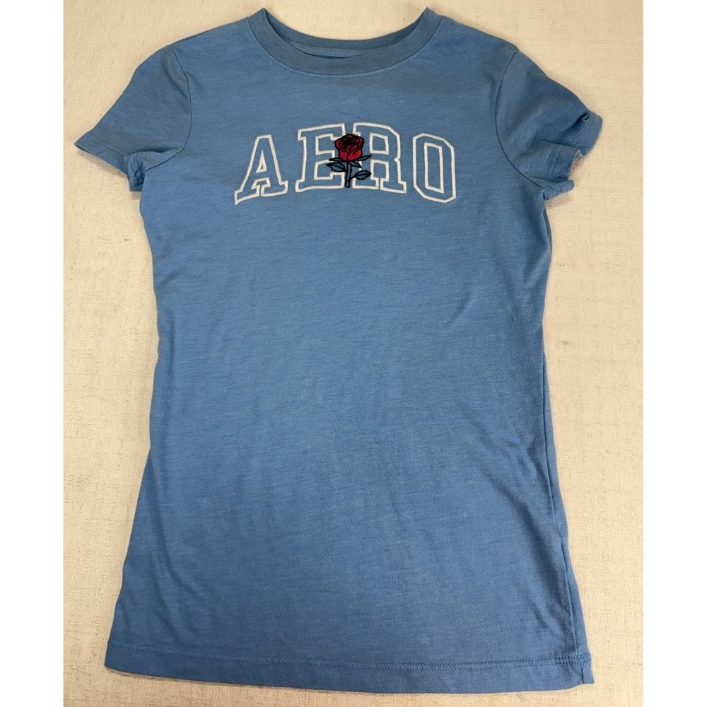 Aeropostale Juniors Size XS Classic Crew T-shirt Embroidered AERO Logo